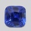 8.2x8.1mm  Blue  Cushion   Sapphire, smalltop view