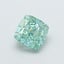 0.8 Ct. Fancy Vivid Bluish Green Cushion Lab Grown Diamond