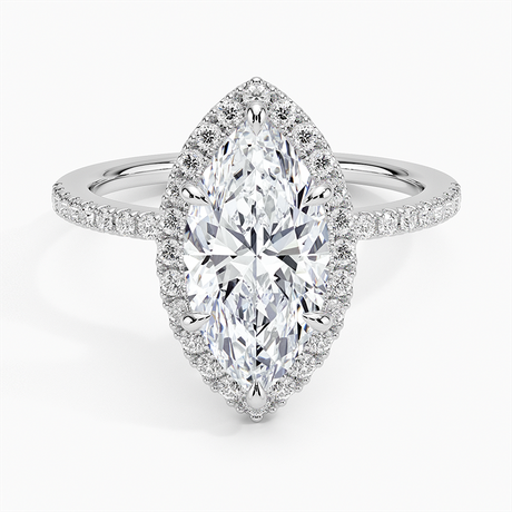 Hidden Halo Diamond Engagement Ring