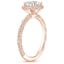 14K Rose Gold Nova Halo Diamond Ring (1/2 ct. tw.), smallside view