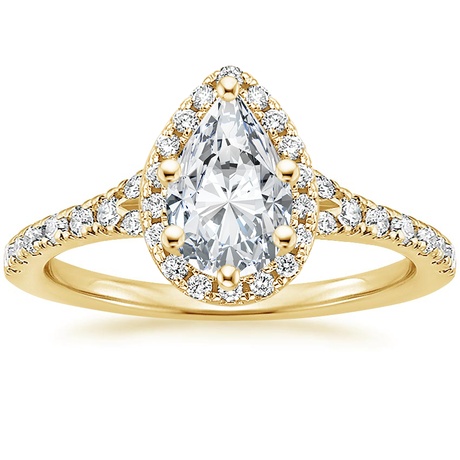 18K Yellow Gold Joy Diamond Ring (1/3 ct. tw.) with Bliss Diamond Ring (1/5 ct. tw.)