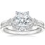 Platinum Nadia Diamond Ring with Aria Contoured Diamond Ring
