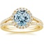 18K Yellow Gold Fortuna Halo Diamond Ring (1/2 ct. tw.), smalltop view