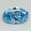 2.02 Ct. Fancy Vivid Blue Oval Lab Grown Diamond