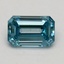 0.90 Ct. Fancy Vivid Blue Emerald Lab Grown Diamond