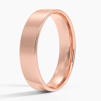 Mojave Slim Profile 5mm Wedding Ring in 14K Rose Gold