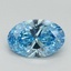 6.01 Ct. Fancy Vivid Blue Oval Lab Grown Diamond