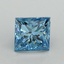 1.52 Ct. Fancy Vivid Blue Princess Lab Grown Diamond