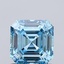 1.00 Ct. Fancy Vivid Blue Asscher Lab Grown Diamond