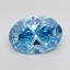 2.04 Ct. Fancy Vivid None Blue Oval Lab Grown Diamond