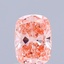 0.96 Ct. Fancy Vivid Pink Cushion Lab Grown Diamond