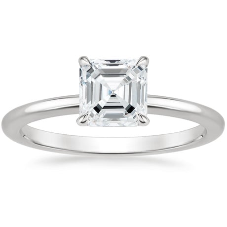 18K White Gold Petite Elodie Ring with Luxe Ballad Diamond Ring