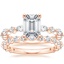 14K Rose Gold Luxe Versailles Diamond Ring (1/2 ct. tw.) with Luxe Marseille Diamond Ring (1/2 ct. tw.)