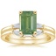 18K Yellow Gold Tapered Baguette Diamond Bridal Set