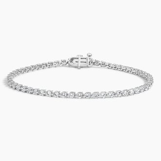 Three-Prong Diamond Tennis Bracelet
