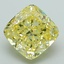 4.10 Ct. Fancy Intense Yellow Cushion Lab Grown Diamond