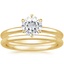 18KY Moissanite Esme Bridal Set, smalltop view