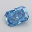 1.50 Ct. Fancy Vivid None Blue Radiant Lab Grown Diamond