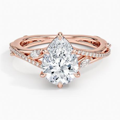 14K Rose Gold Begonia Vine Diamond Ring (1/4 ct. tw.)