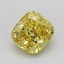 1.68 Ct. Fancy Intense Yellow Cushion Lab Grown Diamond