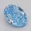 1.00 Ct. Fancy Vivid  Blue Oval Lab Grown Diamond