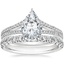 18K White Gold Icon Diamond Ring (1/3 ct. tw.) with Sienna Diamond Ring (1/2 ct. tw.)