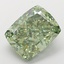 8.13 Ct. Fancy Vivid  Green Cushion Lab Grown Diamond