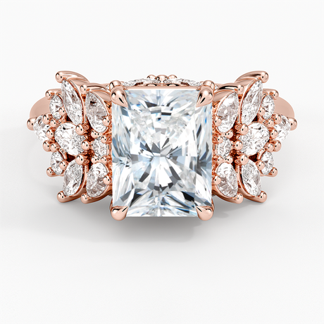 14K Rose Gold Grand Nadia Diamond Ring