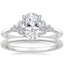 Platinum Luxe Melody Diamond Ring (1/5 ct. tw.) with Petite Comfort Fit Wedding Ring