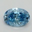 0.91 Ct. Fancy Vivid Blue Oval Lab Grown Diamond