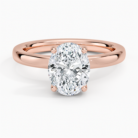 14K Rose Gold Sydney Perfect Fit Hidden Halo 2mm Diamond Ring