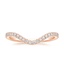 14K Rose Gold Stanza Diamond Ring, smalltop view