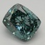 2.72 Ct. Fancy Vivid Green Cushion Lab Grown Diamond