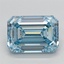 2.55 Ct. Fancy Intense Blue Emerald Lab Grown Diamond