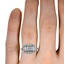 The Snowy Ring, smallzoomed in top view on a hand