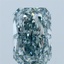 3.08 Ct. Fancy Intense Greenish Blue Radiant Lab Grown Diamond