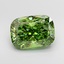 4.18 Ct. Fancy Vivid  Green Cushion Lab Grown Diamond