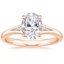 14K Rose Gold Lena Diamond Ring, smalltop view