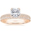 18K Rose Gold Simply Tacori Luxe Drape Diamond Ring with Simply Tacori Diamond Ring (1/5 ct. tw.)