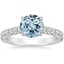 18K White Gold Sienna Half Coverage Diamond Ring, smalltop view