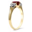 The Novella Ring, smalltop view on a hand