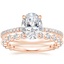 14K Rose Gold Luxe Viviana Diamond Ring (1/3 ct. tw.) with Luxe Marseille Diamond Ring (1/2 ct. tw.)