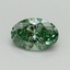 0.52 Ct. Fancy Vivid Green Oval Lab Grown Diamond