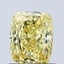 1.01 Ct. Fancy Vivid Yellow Cushion Lab Grown Diamond