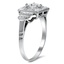 The Cosette Ring, smalltop view on a hand