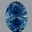 1.38 Ct. Fancy Vivid Blue Oval Lab Grown Diamond