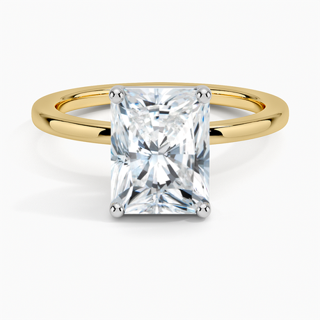 Platinum Mixed Metal Perfect Fit Solitaire Ring
