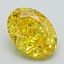 3.65 Ct. Fancy Vivid Yellow Oval Lab Grown Diamond