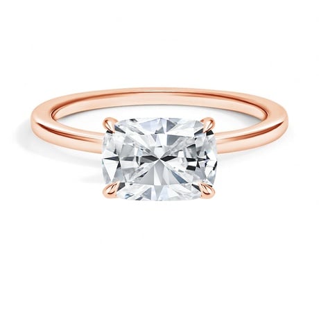 14K Rose Gold Perfect Fit East-West Solitaire Ring