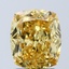 3.02 Ct. Fancy Vivid Yellow Cushion Lab Grown Diamond